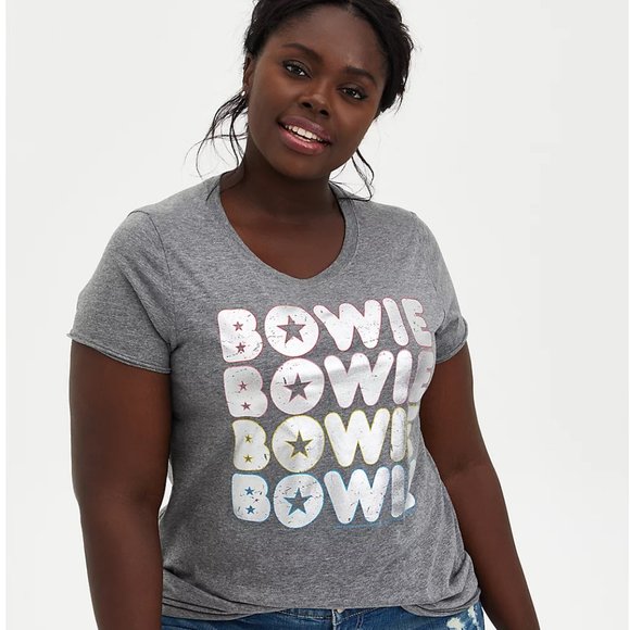 torrid Tops - Torrid Classic Fit Crew Tee - Bowie Mineral Wash Grey